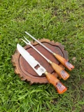KIT FACA ABRIDOR CHURRASCO 3 PEÇAS
